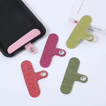 10pcs צבע אקראי נייד Case כיסוי מדבקה הוק אטם עבור טלפון נייד קלע רצועת בד כרטיס חלופי טבעת מתכת קליפ