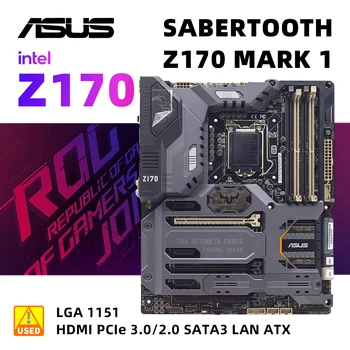 1151 לוח אם ערכת ASUS SABERTOOTH Z170 סימן 1 עם i3-6100 מעבד 4×DDR4 מידע Z170 לוח האם M. 2 PCI-E 3.0 USB3.1 ATX