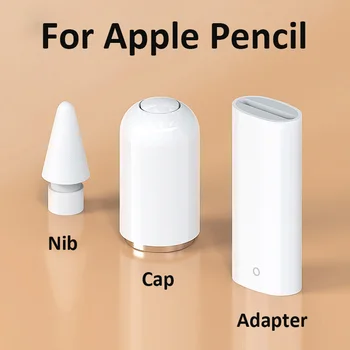 3-in-1 המקורי עיפרון אביזרים עבור אפל עיפרון מגנטי עיפרון כובע/ עיפרון טיפ/ טעינה מתאם עבור iPad עיפרון 1st Gen