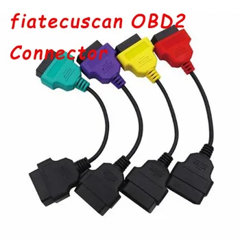 4PCS/lot באיכות גבוהה עבור fiatecuscan מחבר OBD2 אבחון כבלים עבור פיאט ECU לסרוק MultiECUScan כבלים עבור פיאט לנצ ' יה