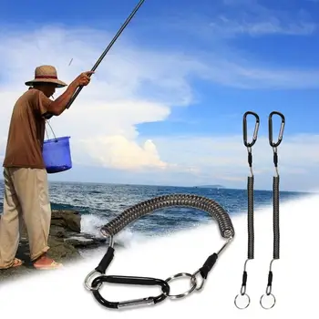 5Pcs אלסטי תיל פלדה נייד דיג סליל החבל מוגן מים פסקה кукан для рыбалки для рыбалки דיג חבל