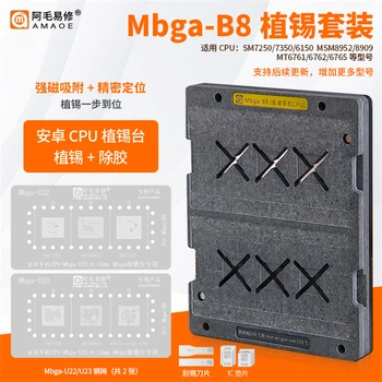 Amaoe Mbga-B8 CPU הבי נטיעת פח פלטפורמה עבור אנדרואיד SM7250 SM7350 MSM8952 MSM8909 SM6150 MT6761 MT6762 MT6765 להסיר דבק IC