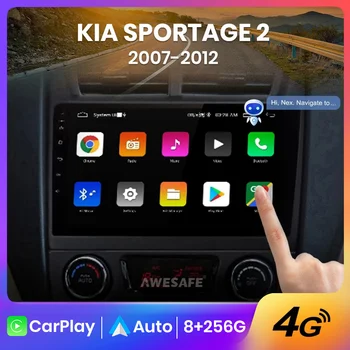 AWESAFE PX9 עבור Kia Sportage 2 2007 2008 2009 הרדיו ברכב נגן מולטימדיה ניווט GPS 2 din אנדרואיד AutoRadio