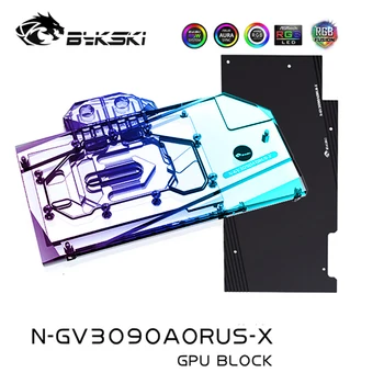 Bykski כרטיס גרפי לחסום משתמש עבור Gigabyte RTX3090 3080 AORUS,GPU נוזל קריר 5V א-RGB/12V RGB M/B סנכרון N-GV3090AORUS-X