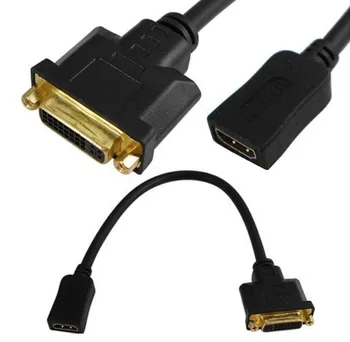 DVI ל HDMI תואם נקבה כבל מתאם 1080P דו-כיוונית מתאם/יציאת high-definition כבל מתאם 0.3 מ'