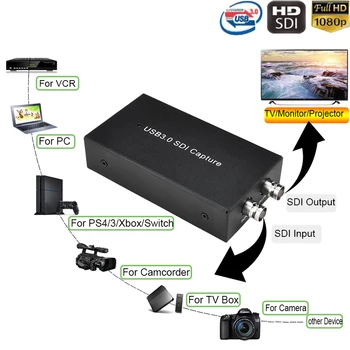 ezcap 262 USB3.0 SDI כרטיס לכידת וידאו SDI ל-USB 3.0 Video Grabber שיא מתאם עבור OBS המשחק DVD של הזרמת שידור