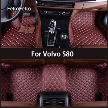 FeKoFeKo מותאם אישית המכונית מחצלות עבור וולוו S80 רגל קוצ ' ה אביזרי רכב שטיחים