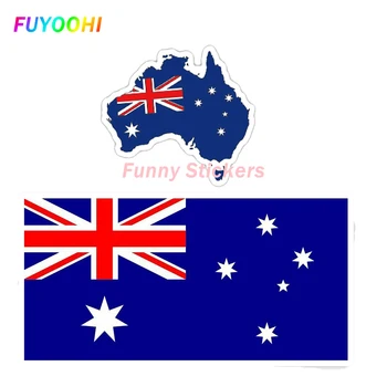 FUYOOHI לשחק מדבקות אוסטרליה דגל דביק מדבקות הרכב מדבקה עמיד למים אוטומטי Decors על הפגוש האחורי חלון מדבקות מחשב נייד