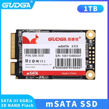 GUDGA MSATA SSD 1TB פנימי של מצב מוצק קשיח כונן Msata 3D NAND מיני SATAIII עבור אביזרי מחשב שולחני מחשב נייד