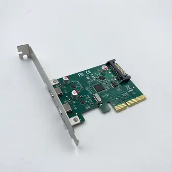 PCIe כדי USB3.סוג 1-C מהירות גבוהה הרחבת כרטיס 2 יציאות ASM1142 10G שיעור SATA אספקת חשמל