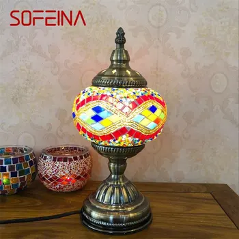 SOFEINA רטרו ExoticTable המנורה רומנטי יצירתי LED שולחן אור בבית חיים השינה ליד המיטה