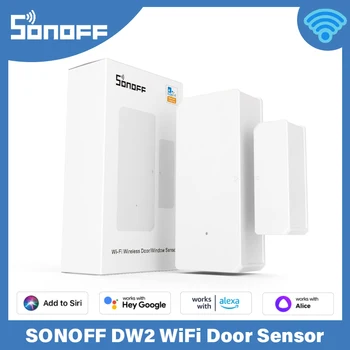 SONOFF DW2 WiFi מגנטי לדלת חלון החיישן בית חכם eWeLink התראות מרחוק הודעת אזעקת אבטחה באמצעות Alexa הבית של Google