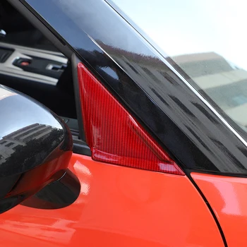 א-עמוד מדבקה ניסן GTR R35 2008-2016 אמיתי סיבי פחמן המכונית לפני בית-עמוד משולש קישוט מדבקה לרכב קישוט