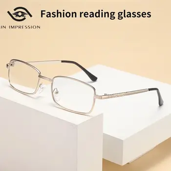 אופנה נוח HD שרף עדשות משקפי קריאה מתכת ממוסגרת Presbyopic פלוס משקפיים +1.0, +1.5, +2.0, +2.5, +3.0, +3.5, +4.0