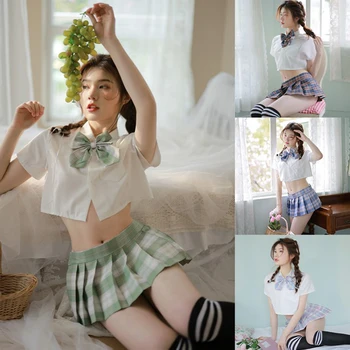 בית ספר יפני אחיד נשים חמוד סקסי בית הספר מדים Jk תחפושת חם קפלים החליפה 19 צבעים חצאית קצרה Cosplay חליפות מלח
