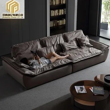 בסגנון איטלקי למטה הספה הטכנולוגיה המודרנית בד בסלון ספה אור יוקרה גדולים וקטנים הדירה נורדי הספה