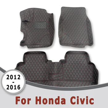 המכונית מחצלות עבור הונדה סיוויק 2016 2015 2014 2013 2012 שטיחים אוטומטי הפנים חלקים אביזרים מוצרים כלי הרכב