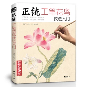 חדש מוקפד ציפורים ופרחים טכניקות התחלתי בסיסי הדרכות ספרים סיני Gongbi ציורים צבעוניים אדמונית