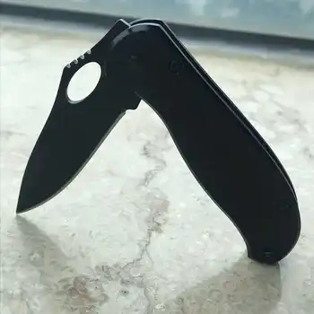 חיצונית חותך פלדה שחורה מתקפלת סכין טקטי ציד הישרדות EDC כיס סכינים השירות קמפינג לחימה נייד רב כלים.
