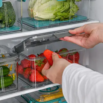 טרי-שמירה על תיבת דליפת הוכחה פלסטיק מהר ניקוז אחסון מזון בעל ביתיים