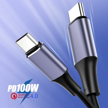 כבל USB מסוג C 100W/60W מהר מטען עבור Macbook Samsung S10 S20 Huawei P40 סוג C ל-USB Type C מהר טעינה כבל 4.0