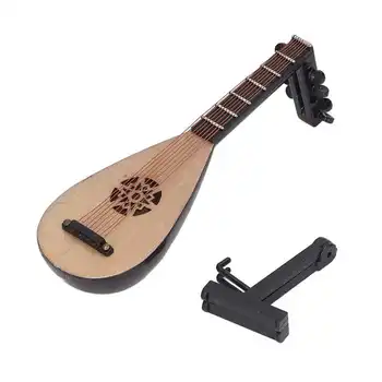 לאוטה מודל קישוטים סימולציה Pipa סיני גיטרה המיתרים כלי עיצוב מיניאטורי כלי נגינה של בית הבובות