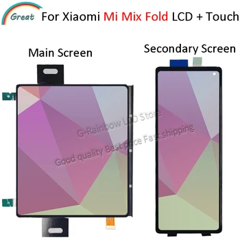 מקורי AMOLED Xiaomi Mi מערבבים מקפלים תצוגת LCD לוח מגע דיגיטלית Xiaomi Mi מערבבים מקפלים LCD מערבבים מקפלים משני מסך