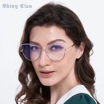 משקפי שמש נשים משקפי שמש מתכת אנטי-אור כחול סגסוגת משקפי קריאה טוב מוכר נוח אופנה פרפר מסגרת