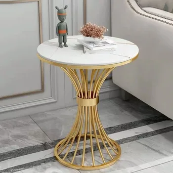 נורדי יוקרה קפה שולחן משיש טבעי ייחודי בידוד חום עגול אסתטיקה קפה שולחן קישוטים מסה Redonda רהיטים