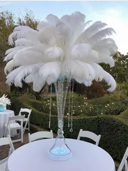 סיטונאי לבן בנוצות יען 25-45cm 20Pcs/תיק טבעי ספרותי חתונה מסיבה בבית מלאכת קישוט מלאכה נוצות