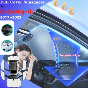 עבור Kia Sportage QL 2017~2022 החלונות מגן השמשה אנטי UV הגנה מפני השמש שמשיות אביזרי רכב 2021 2020 2019 2018