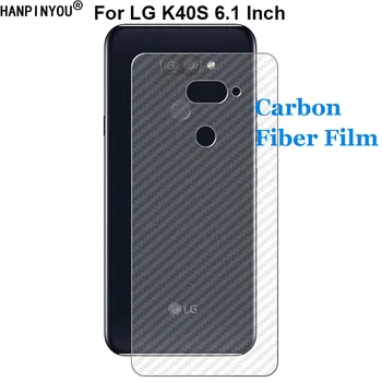 עבור LG K40s 3D אנטי טביעת אצבע שקוף סיבי פחמן בחזרה סרט מגן מסך (לא זכוכית)