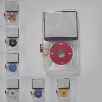 עבור ה-iPod 5th וידאו שקוף נקי המכסה הקדמי פנל עם clickwheel להגמיש כבלים דיור ערכת להחלפה A1136