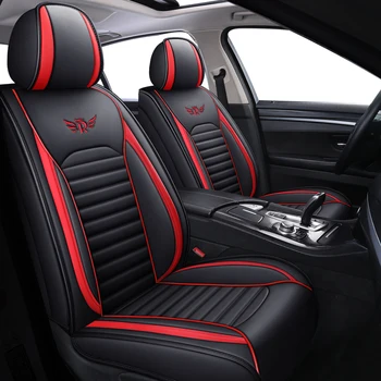 עור שחור אוטומטי אוניברסלי המכונית כיסוי מושב על מאזדה 3 BK BL 2010 2006 2015 6 GH GG 2009 CX-5 CX-7 CX3 אביזרים