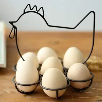 פלדת אל-מצוין קיבולת גדולה ביצה מחזיק אמנות המדיה ביצה סל אחסון 7 תאים כלי מטבח