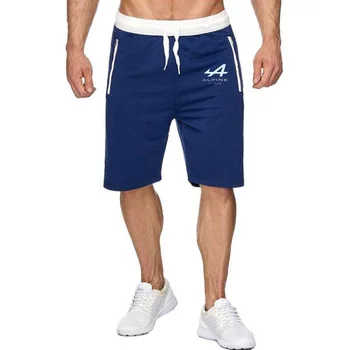 קיץ חם מכירה גברים מכנסי ריצה אלפיני F1 צוות פרננדו אלונסו מודפס כושר ספורט לגברים מכנסיים קצרים של הגברים ספורט קצרים לגברים
