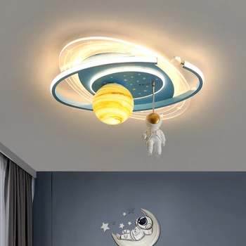 קריקטורה אסטרונאוט המנורה ילדים השינה מנורת הילד פשוט כוכב ילד בחדר מנורת תקרה