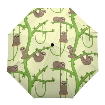 קריקטורה סלות ' ענף עץ השמשייה חוצות מלא-אוטומטי שמונה עצמות גשם מטריה מתנה מבוגרים ילדים מטריות