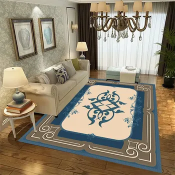 ריס קטיפה קצר צמר בסלון שטיח קטיפתי עיצוב חדר השינה שטיח אירופאי קלאסי ונדיב דפוס ספה ללמוד מחצלות