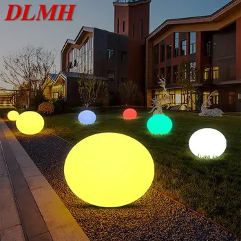 DLMH מודרני לבן הדשא המנורה אטימות IP65 Outdoor סיבוב LED 16 צבעים אורות עבור גן פארק קישוט