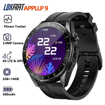 LOKMAT APPLLP 9 אנדרואיד 4G שעון חכם טלפון 1.43 אינץ Smartwatch גברים, נשים, BT, Wifi, GPS, מצלמה 5MP לצפות כושר גשש 2G+16G