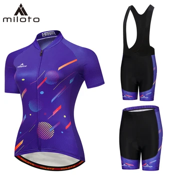 Miloto Pro נשים רכיבה על אופניים להגדיר לנשימה Mtb אופני בגדים נשיים מירוץ אופניים בגדים יוקרתי Conjunto Ciclismo חליפות רכיבה