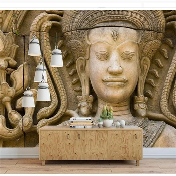 wellyu המסמכים parede טפט מותאם אישית אבן בודהה, פסלים של דרום-מזרח אסיה טפטים לסלון papier peint behang