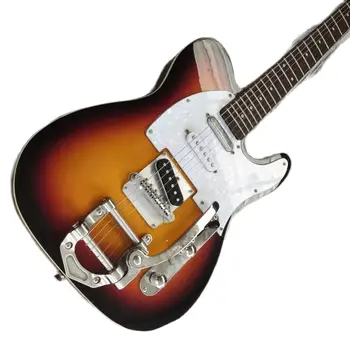 מפעל ישיר מחייב הגוף ביגסבי 6 מיתרים בגיטרה sunburst גיטרה חשמלית עם שלושה פיקאפים