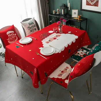 נורדי תוספות חג המולד ואת השנה החדשה אדום מפת קישוט סלון מלבני טלוויזיה ארון שולחן קפה אבק כיסוי בד