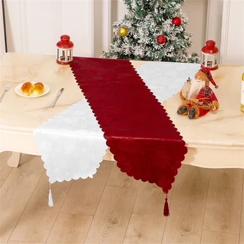 סאטן Jacquard אריגה שולחן רצים שולחן קישוט מסעדת מלון מסיבת חתונה, חג המולד בבית טקסטיל עיצוב שולחן ראנר